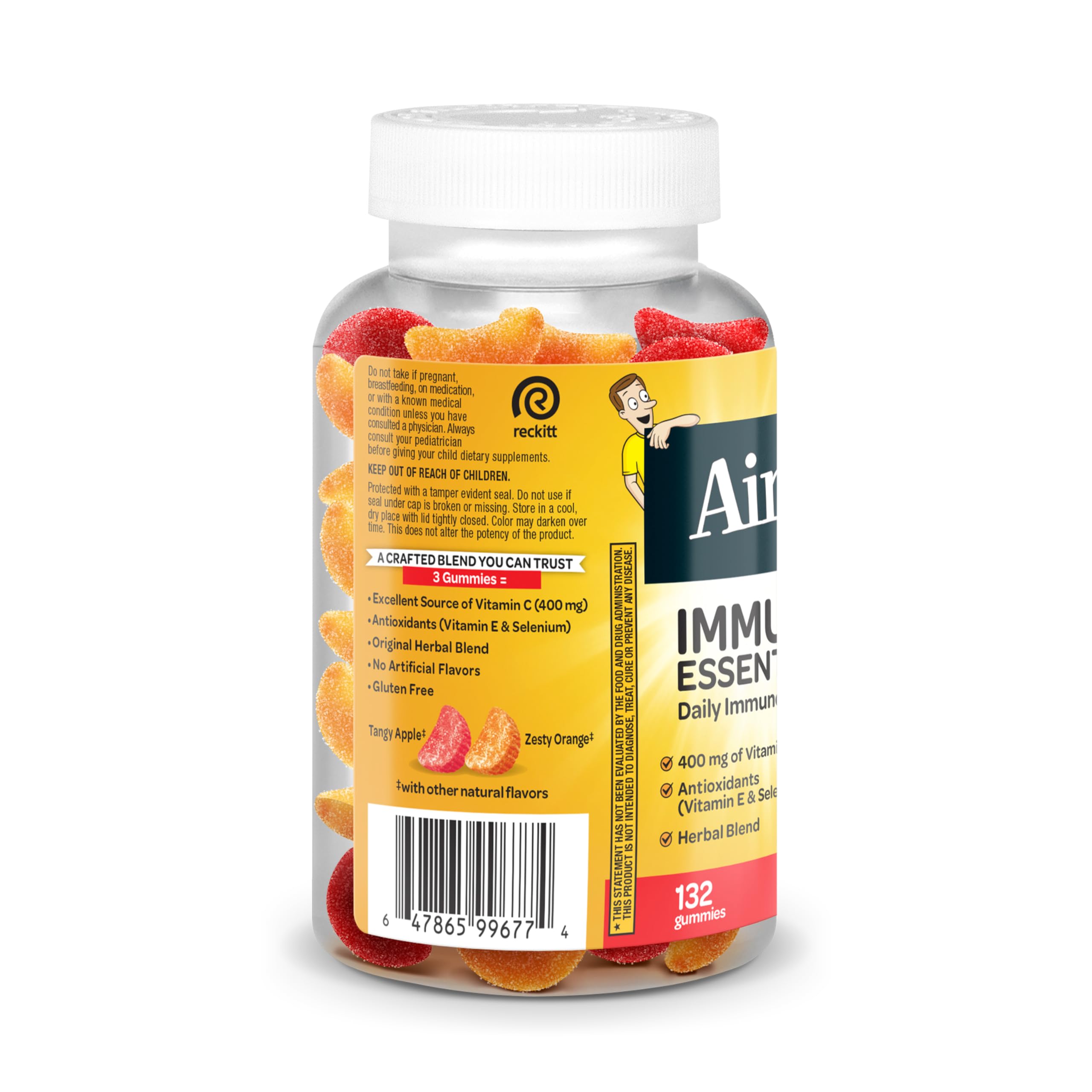 Airborne Herbal blend with echinacea and ginger imagery