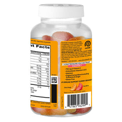 Airborne Immune Support bottle front emphasizes gluten-free formula for adults seeking a convenient supplement.