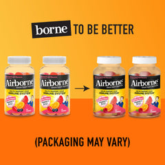 Airborne two 63-count bottles highlighting value and convenience