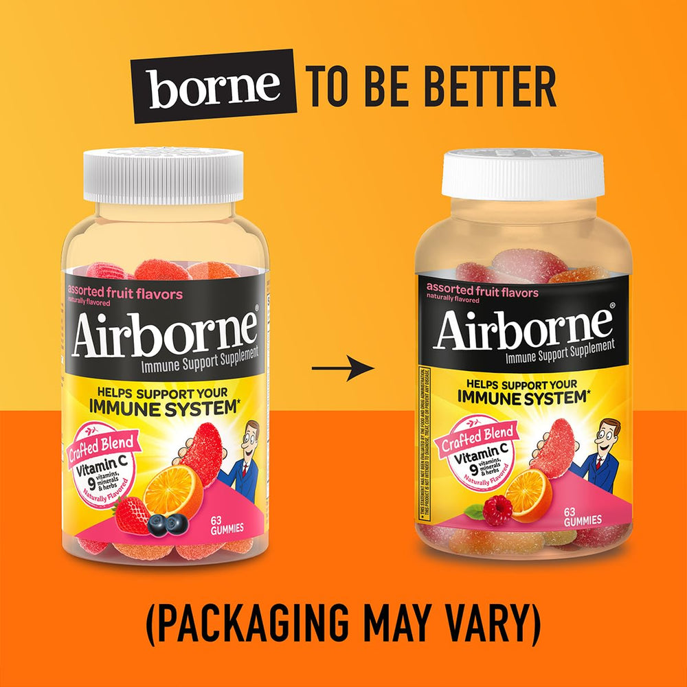 Airborne Vitamin C gummies kids 12+ use demonstrates family-friendly daily routine.