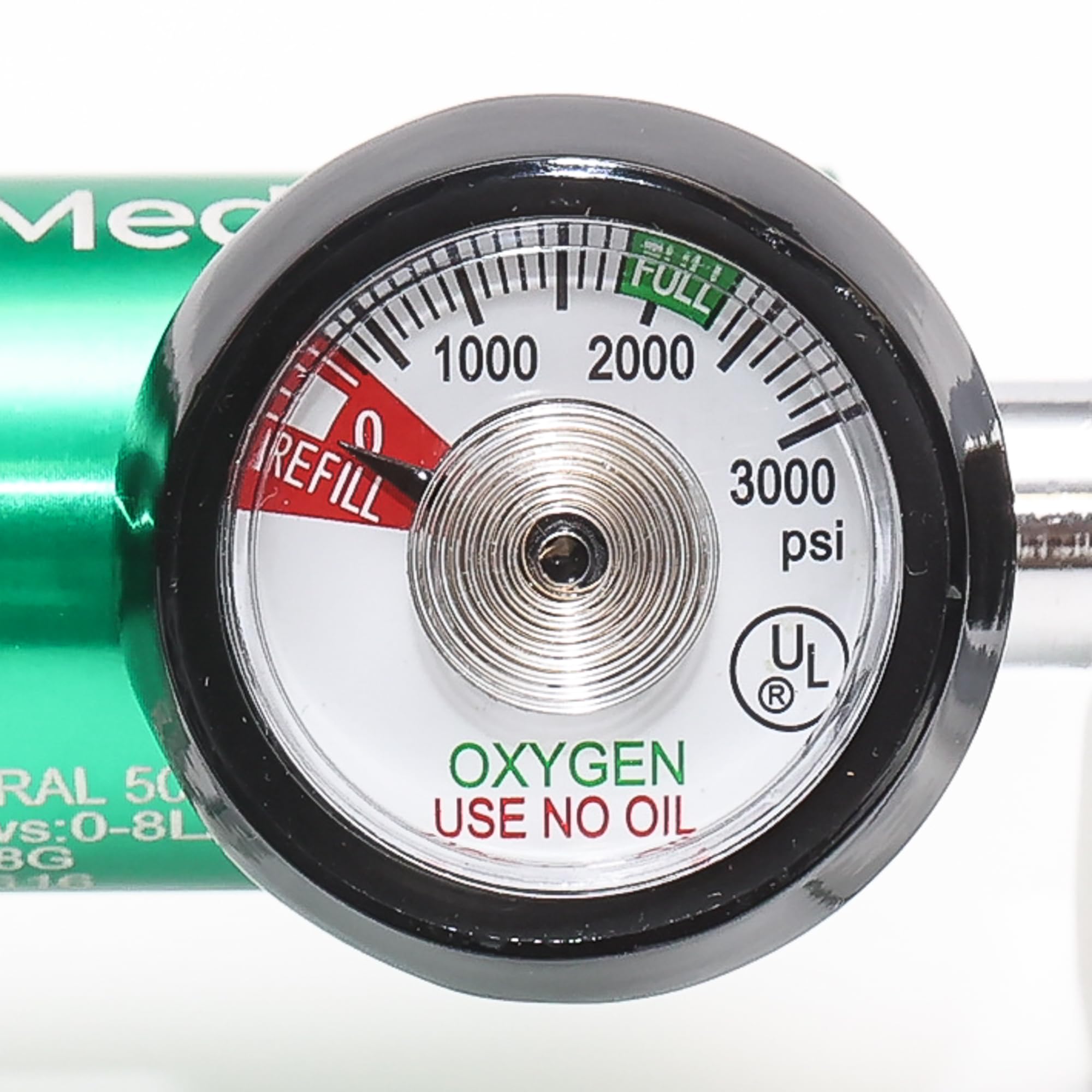 AireMed CGA-540 fitting connection securely attaches to cylinders.