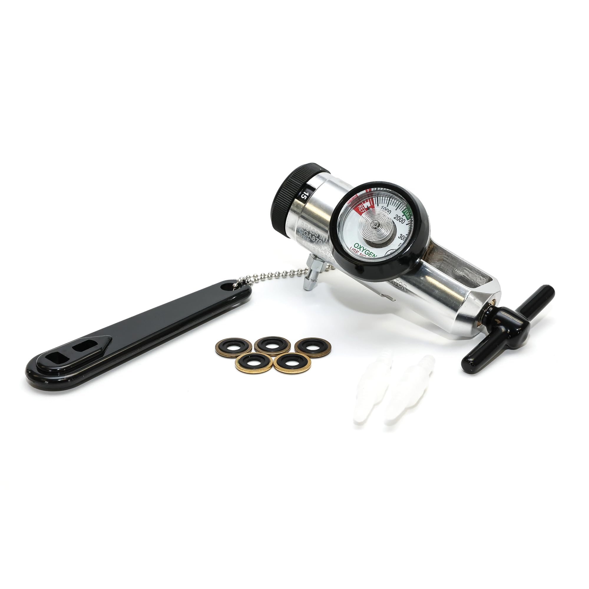 AireMed tubing swivel connectors enable flexible hose setup.