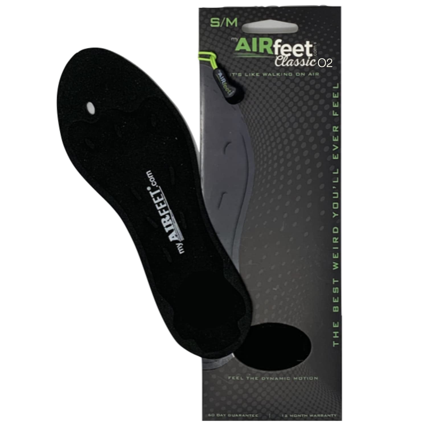 Air Feet Classic insoles show perforated trim lines for trim-to-fit inside your shoe.