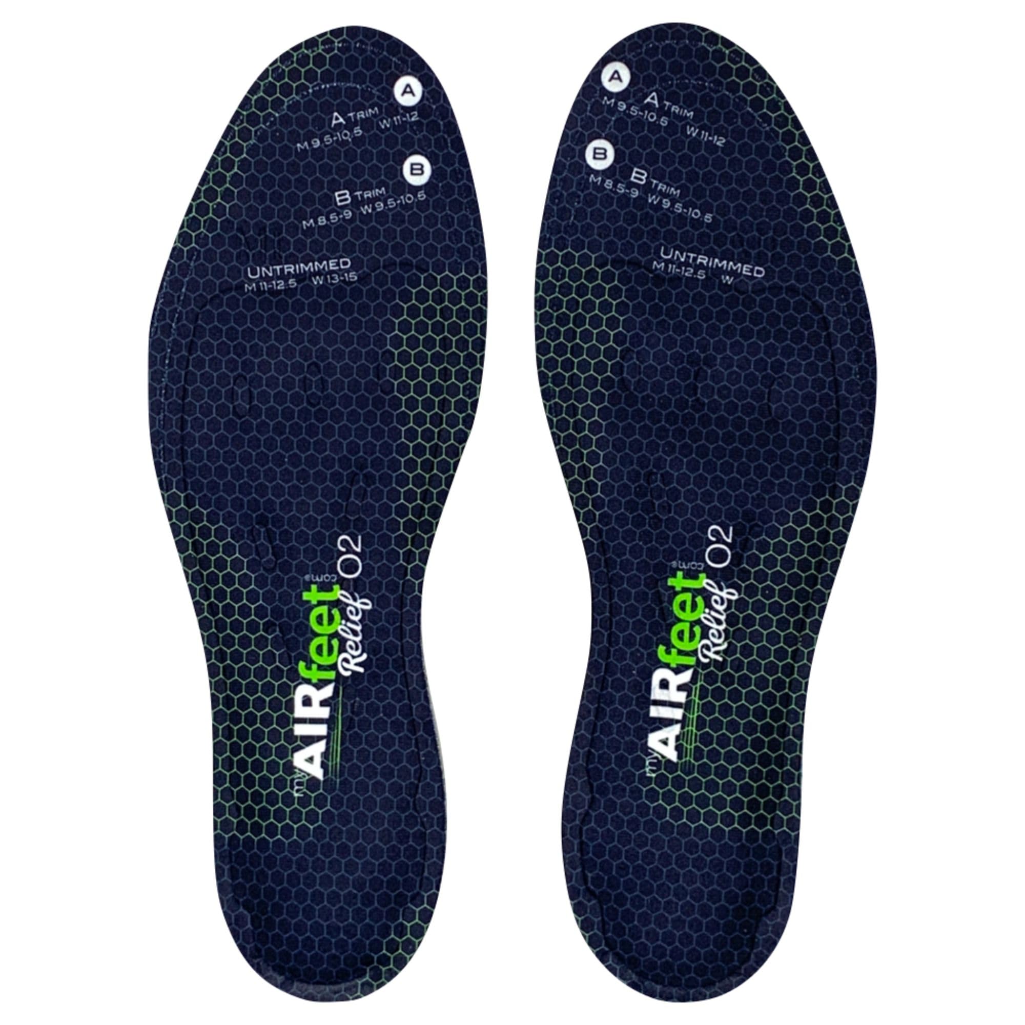 AIR FEET Relief O2 insoles with dynamic arch view support daily activities