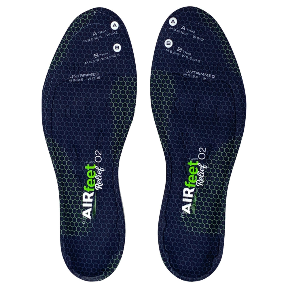 AIR FEET Relief O2 insoles with dynamic arch view support daily activities