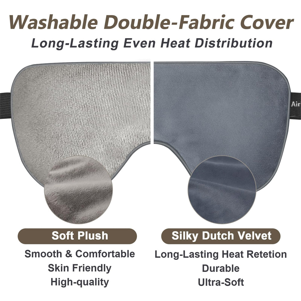 AiricePac eye mask with double-side fabric Minky side for ultra soft skin