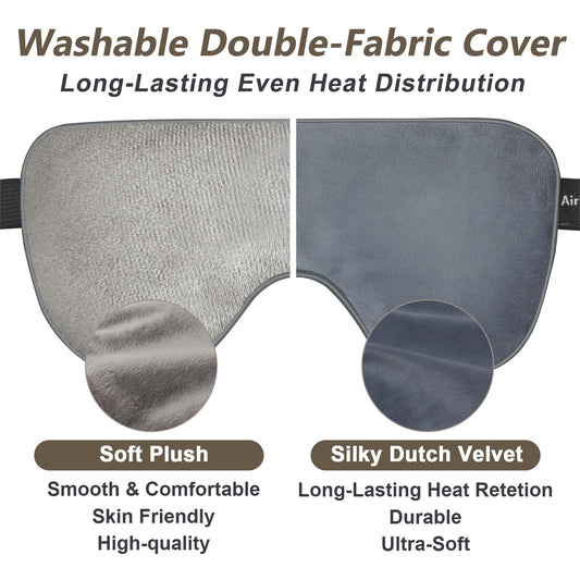 AiricePac eye mask with double-side fabric Minky side for ultra soft skin