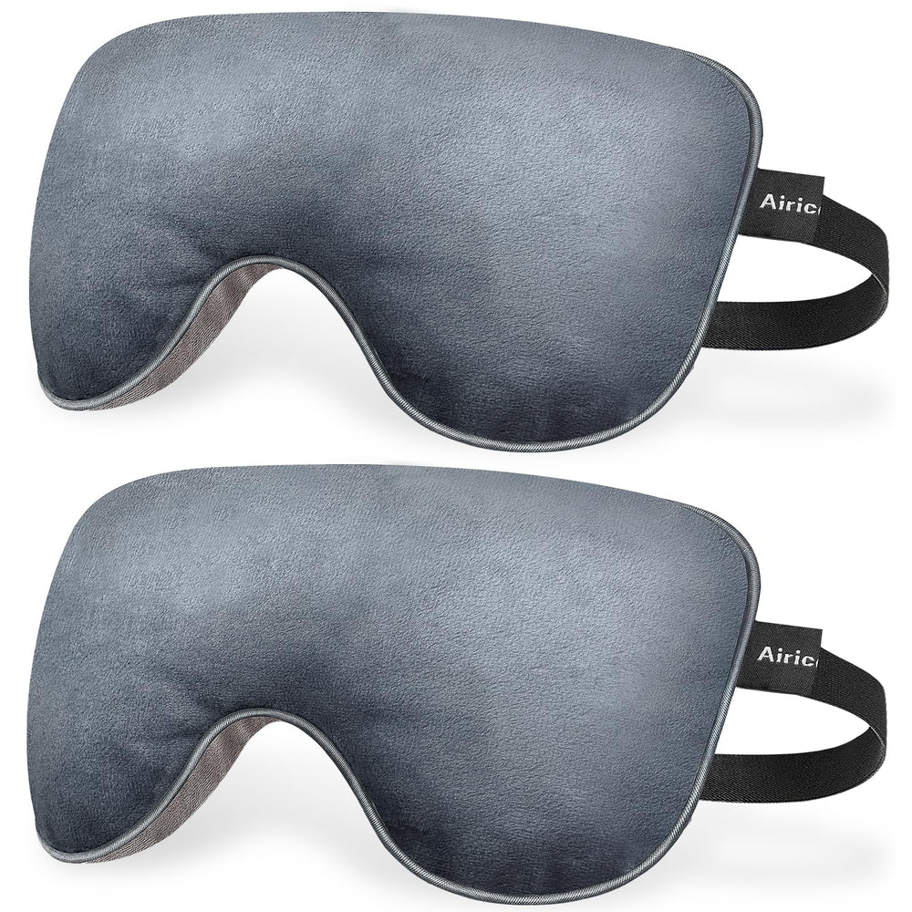 AiricePac lavender flaxseed eye mask front view with soothing moist heat