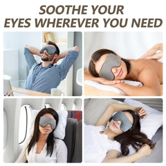 AiricePac microwave warmth eye mask in use for quick relief