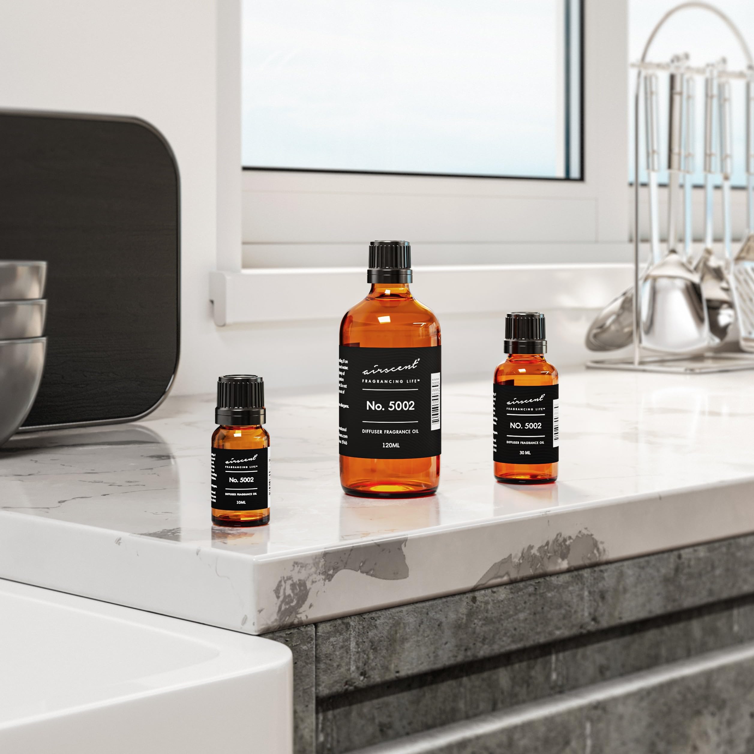 AirScent Creed Aventus diffuser oil in a diffuser unit for steady scent release.