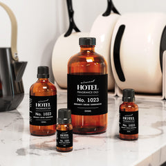AirScent glass bottle with dropper offers easy, precise application.