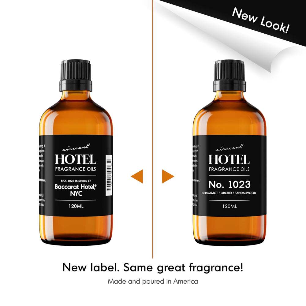 AirScent Love Affair fragrance oil label closeup highlights premium, non-GMO formulation.