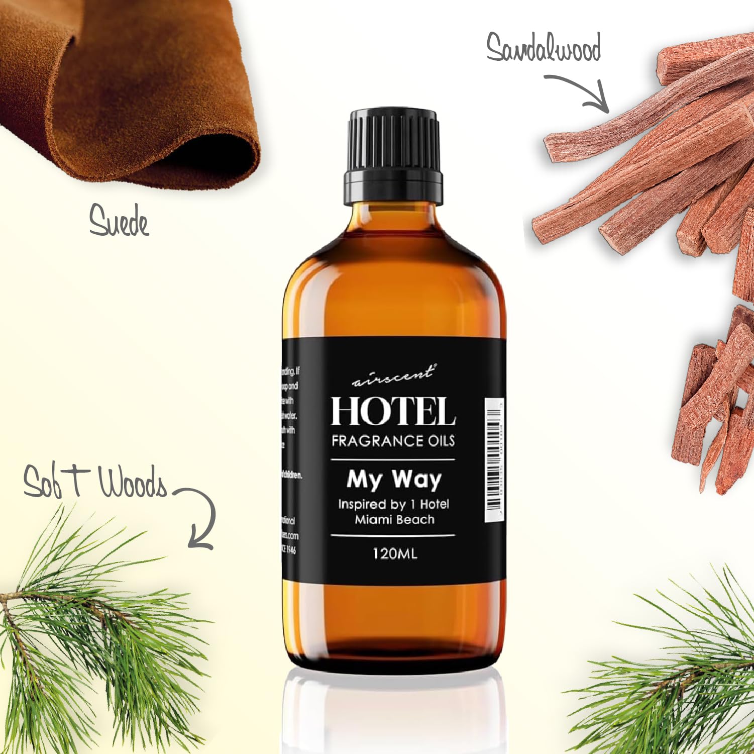 AirScent My Way glass bottle showcases IFRA-compliant fragrance