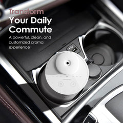 Airversa AN6Kit4 car diffuser mounted in cup holder for fresh in-car ambience.