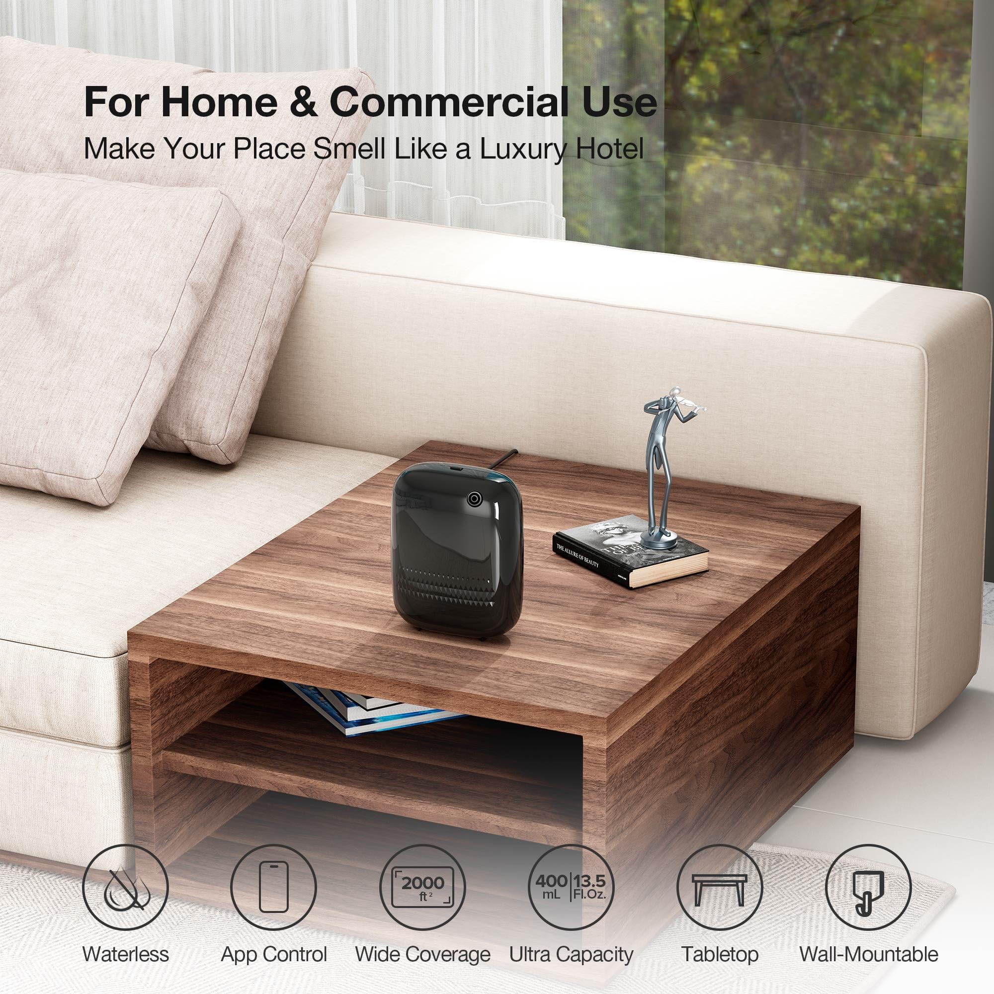 Airversa ANW 400 mL oil bottle shown for long-lasting room fragrance