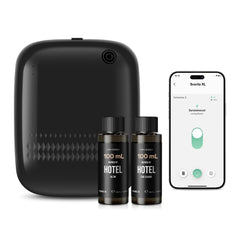 Airversa ANW Kit Black diffuser unit ready for desk setup, delivering refined ambiance