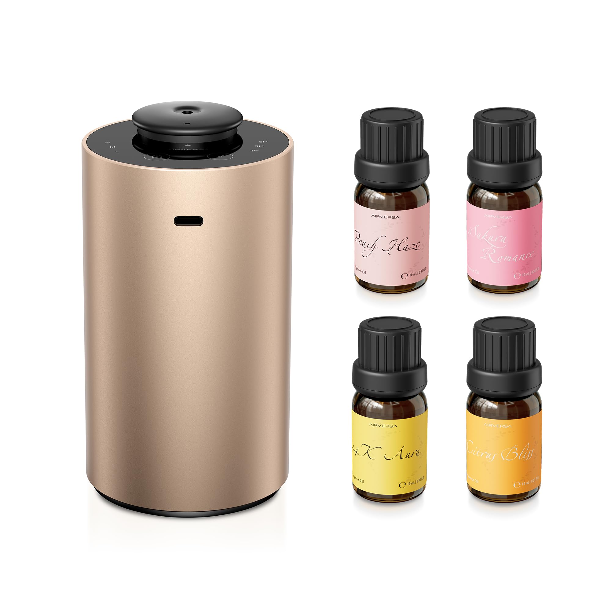 Airversa ANX Titanium Sakura Romance diffuser in use, releasing delicate floral notes.