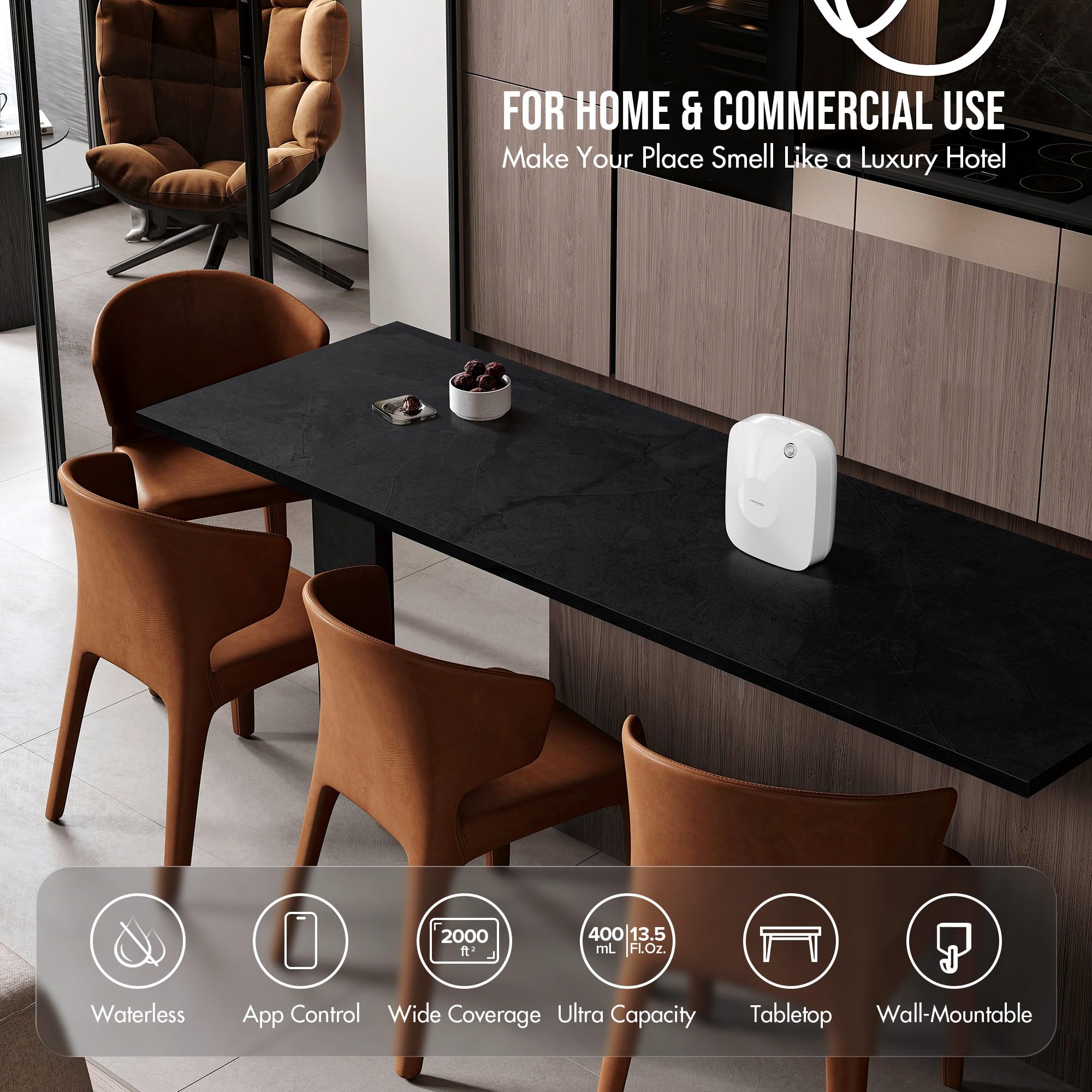 Airversa app-control interface for easy scent scheduling.