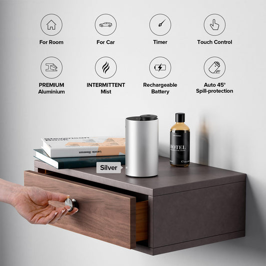 Airversa Scenta Lux diffuser with adjustable mist levels for aroma control.