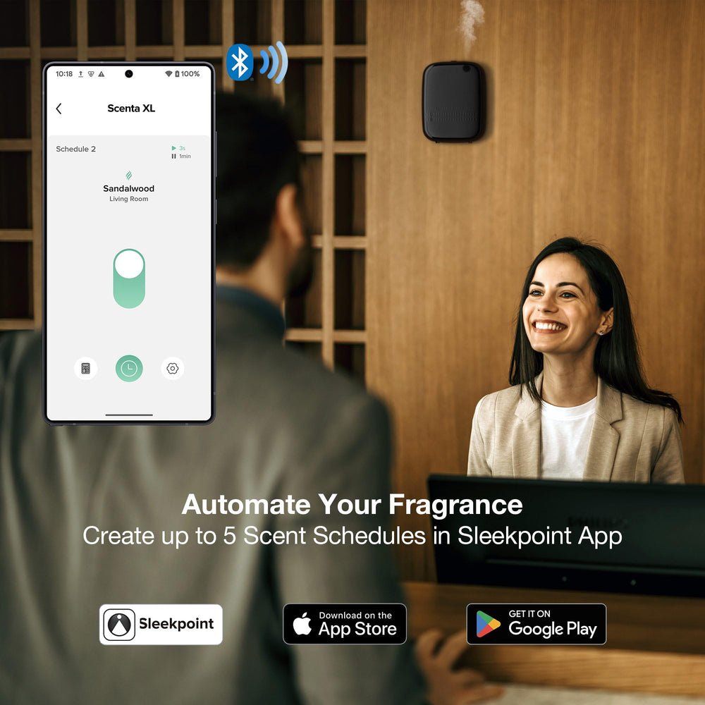 Airversa ANW wall-mount setup saves space and optimizes scent dispersion