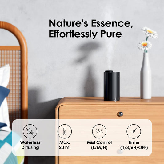 Airversa waterless diffuser technology provides pure scent without water mess.