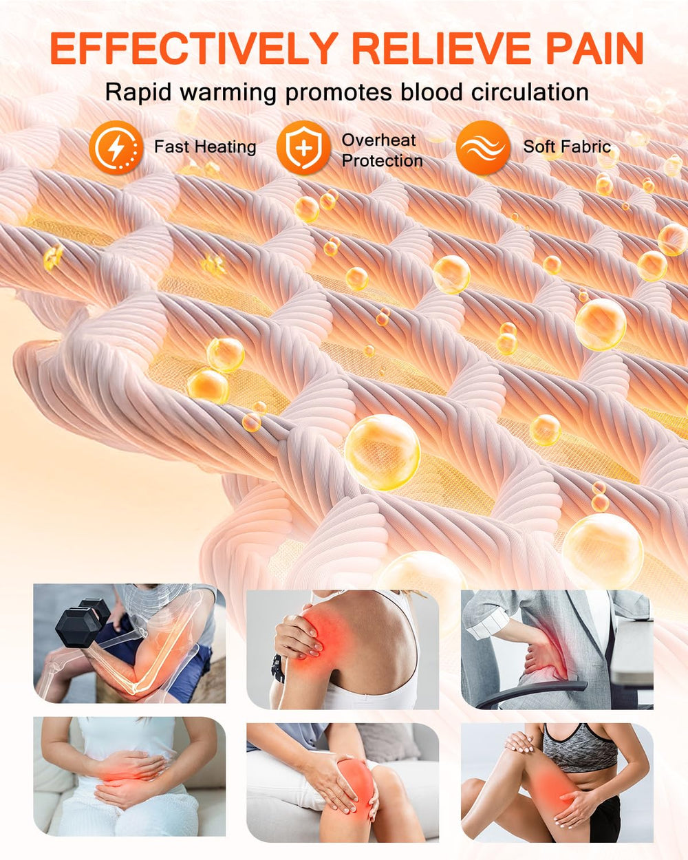 AiTechny heating pad belt fastener in use for hands-free warmth