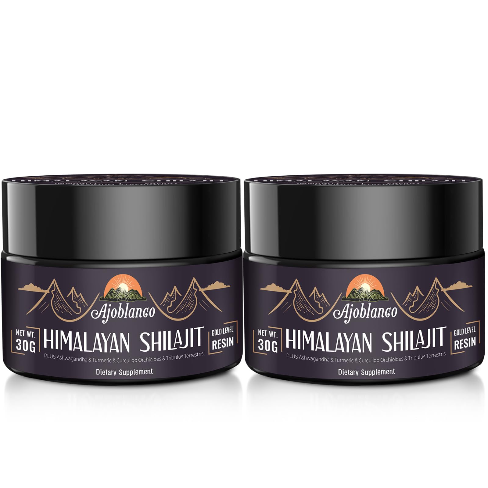 Ajoblanco shilajit resin in amber jar showcases pure quality for daily energy.
