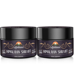 Ajoblanco shilajit resin in amber jar showcases pure quality for daily energy.