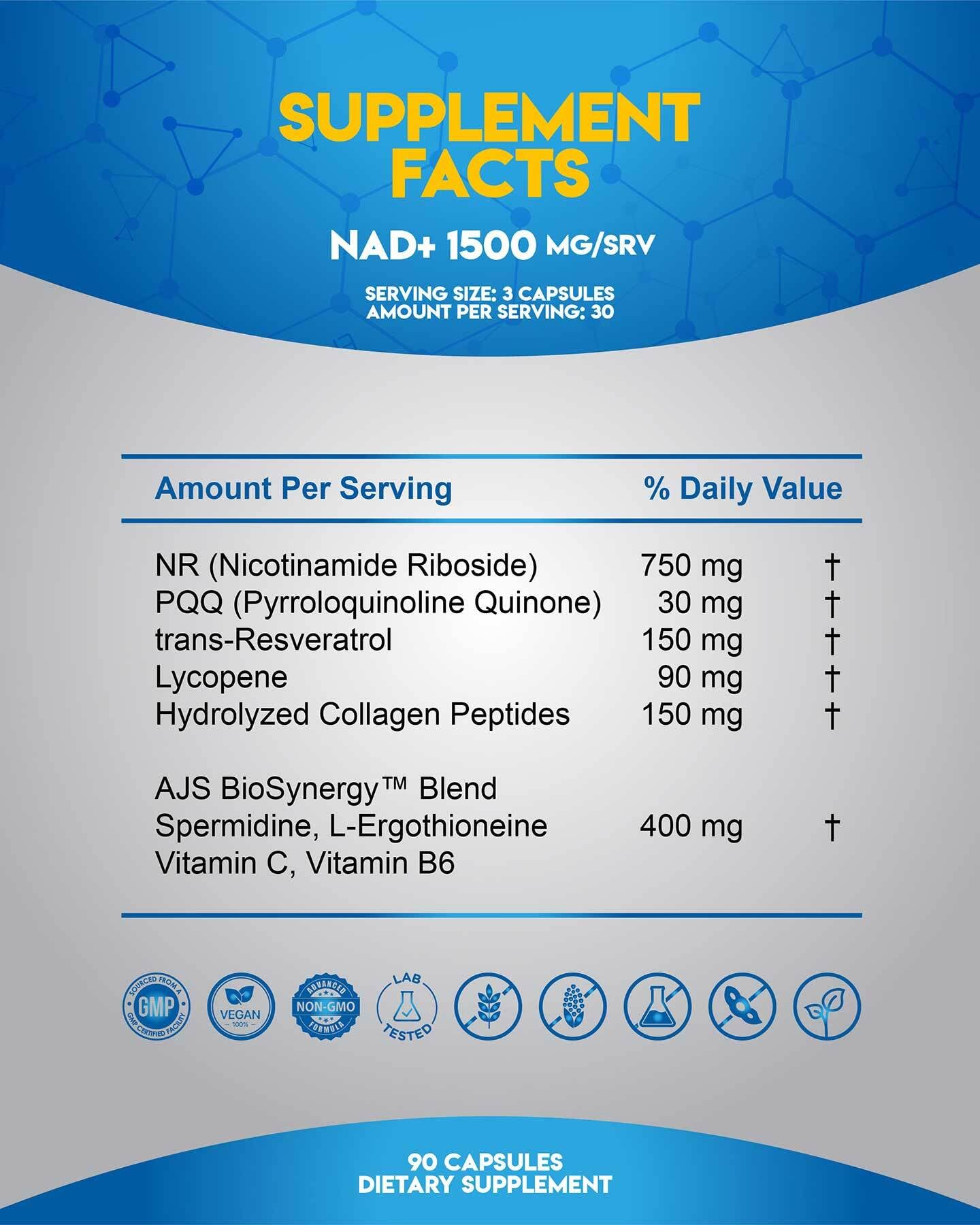 AJS NAD+ lycopene visual highlights antioxidant cellular protection