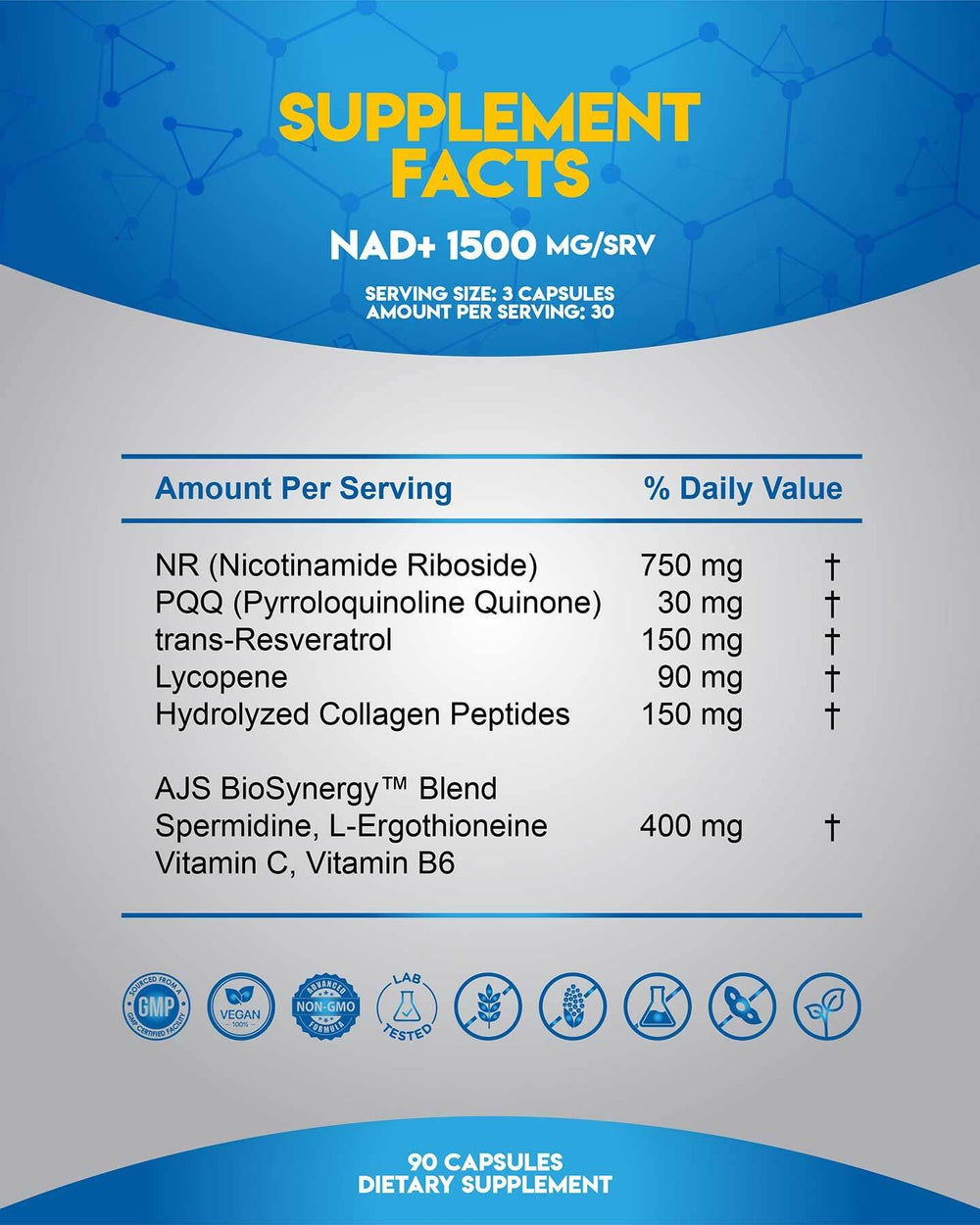 AJS NAD+ lycopene visual highlights antioxidant cellular protection
