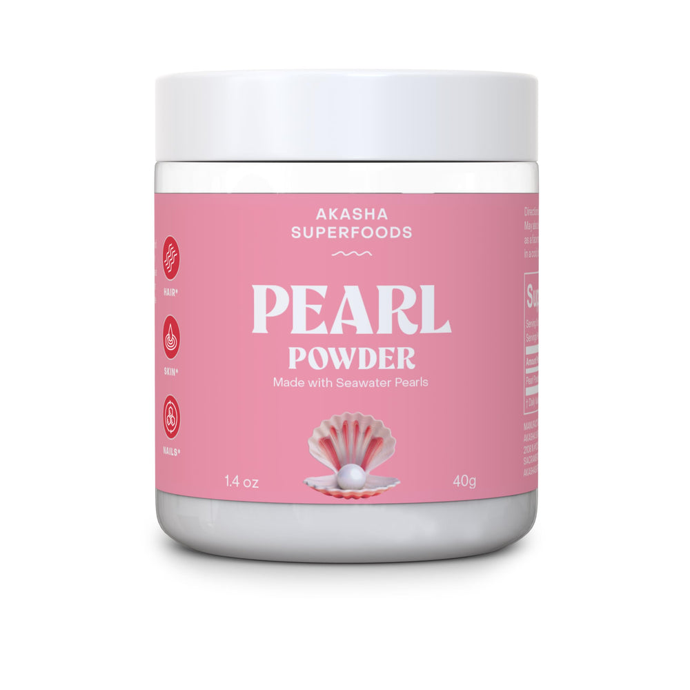 Akasha Pearl Powder bottle for everyday beauty and wellness use