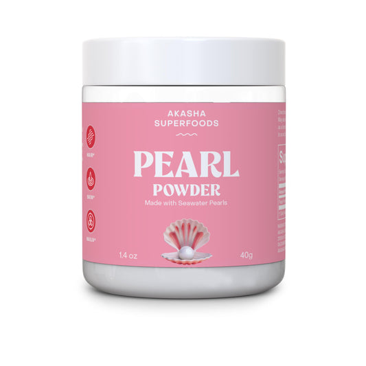 Akasha Pearl Powder bottle for everyday beauty and wellness use