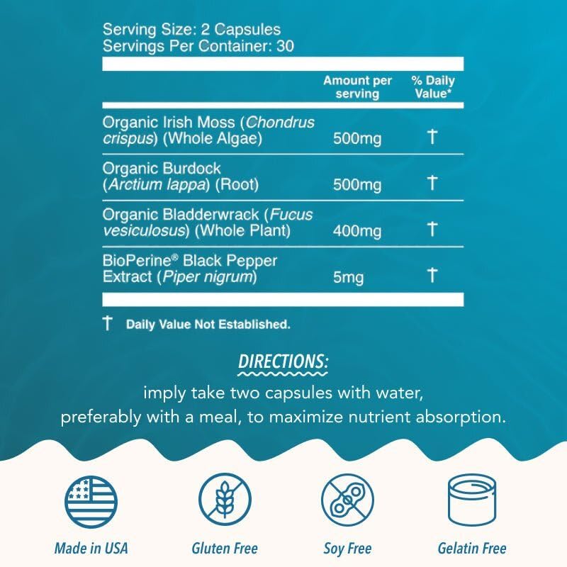 Label highlights Irish moss ingredients for plant-based nutrition