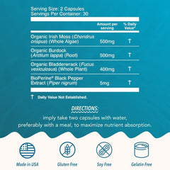 Label highlights Irish moss ingredients for plant-based nutrition