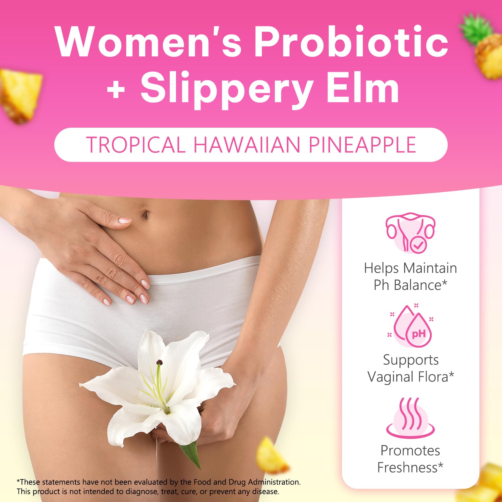 Gummies with Lactobacillus acidophilus support feminine balance and natural defenses.