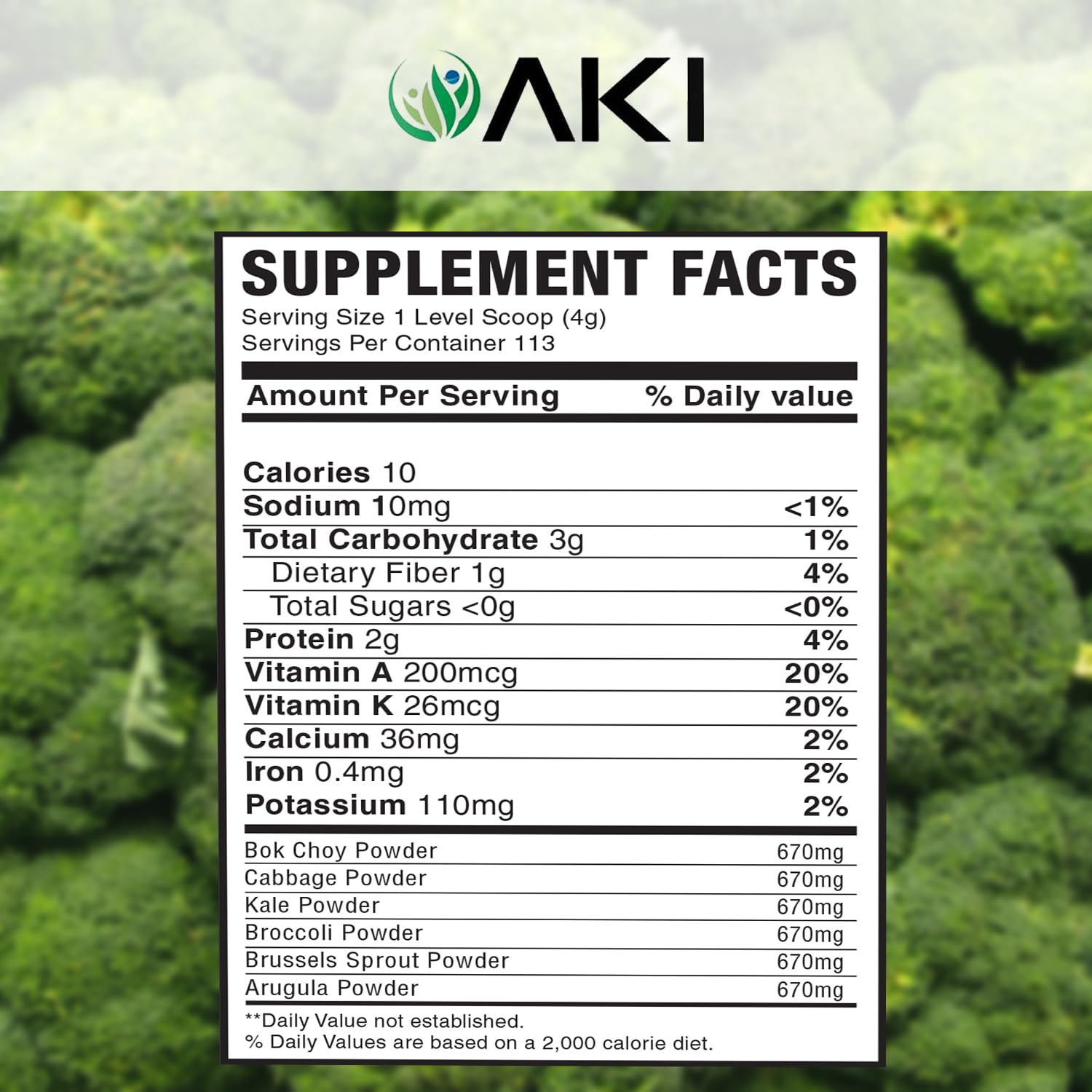AKI Organic easy mix into smoothies and yogurts.