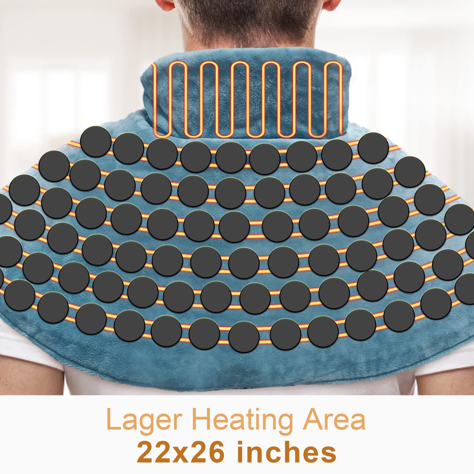 AKK jade-stone heating pad auto-off feature for safe warmth