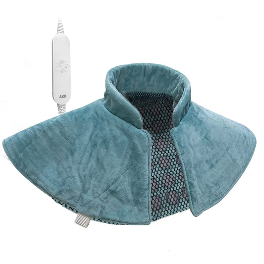 AKK jade-stone heating pad neck-shoulders wrap for targeted upper body relief