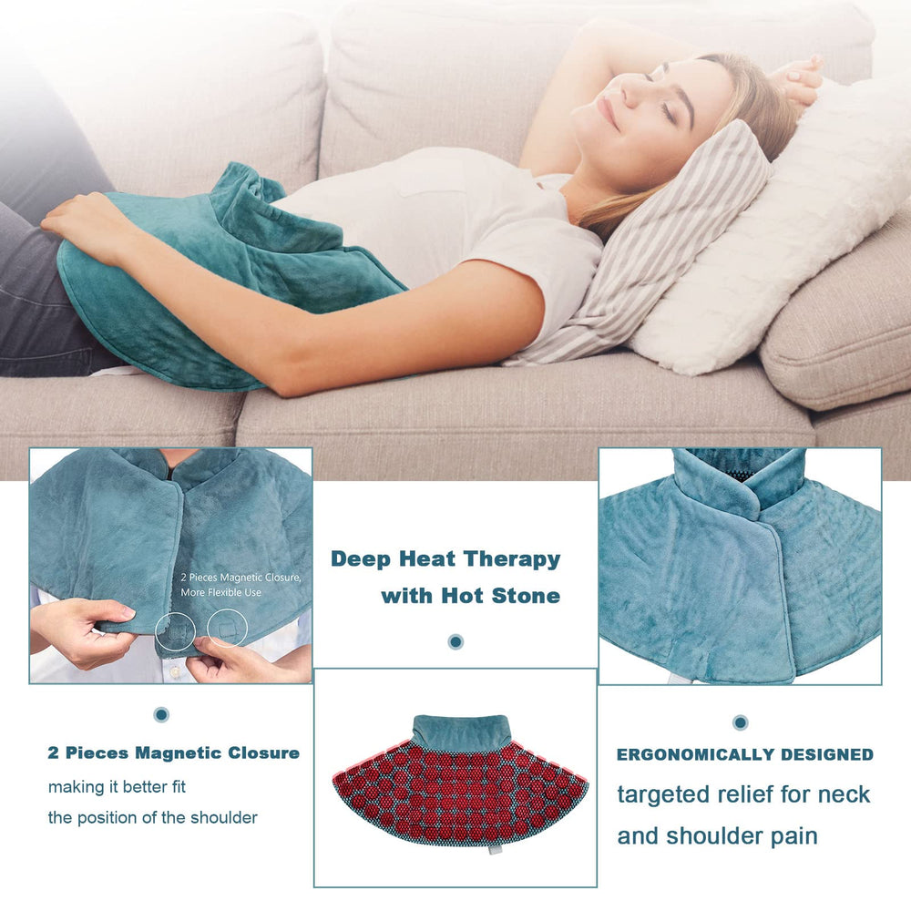 AKK jade-stone heating pad neck-shoulders laid flat for full coverage