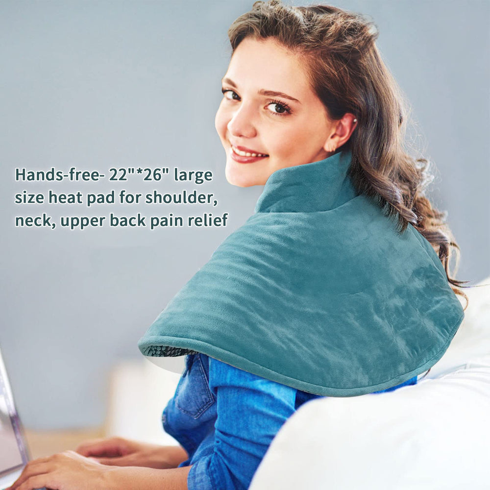 AKK jade-stone heating pad weighted design stays in place around neck-shoulders