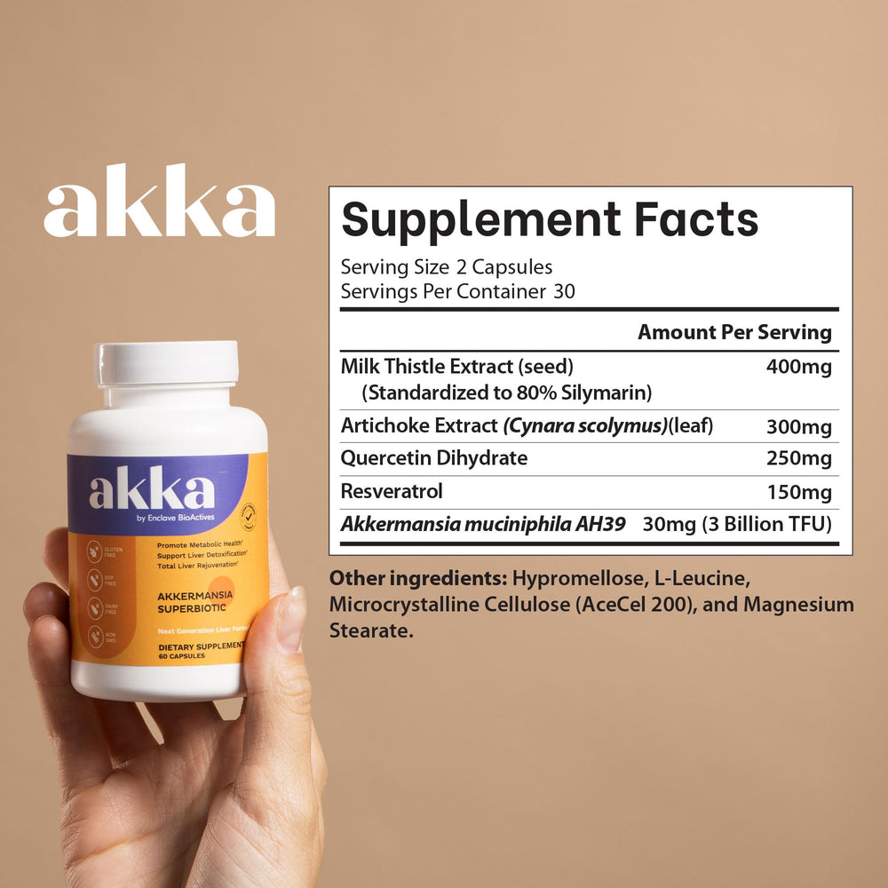 AKKA Premium Liver Cleanse capsules ready to support digestion and energy.