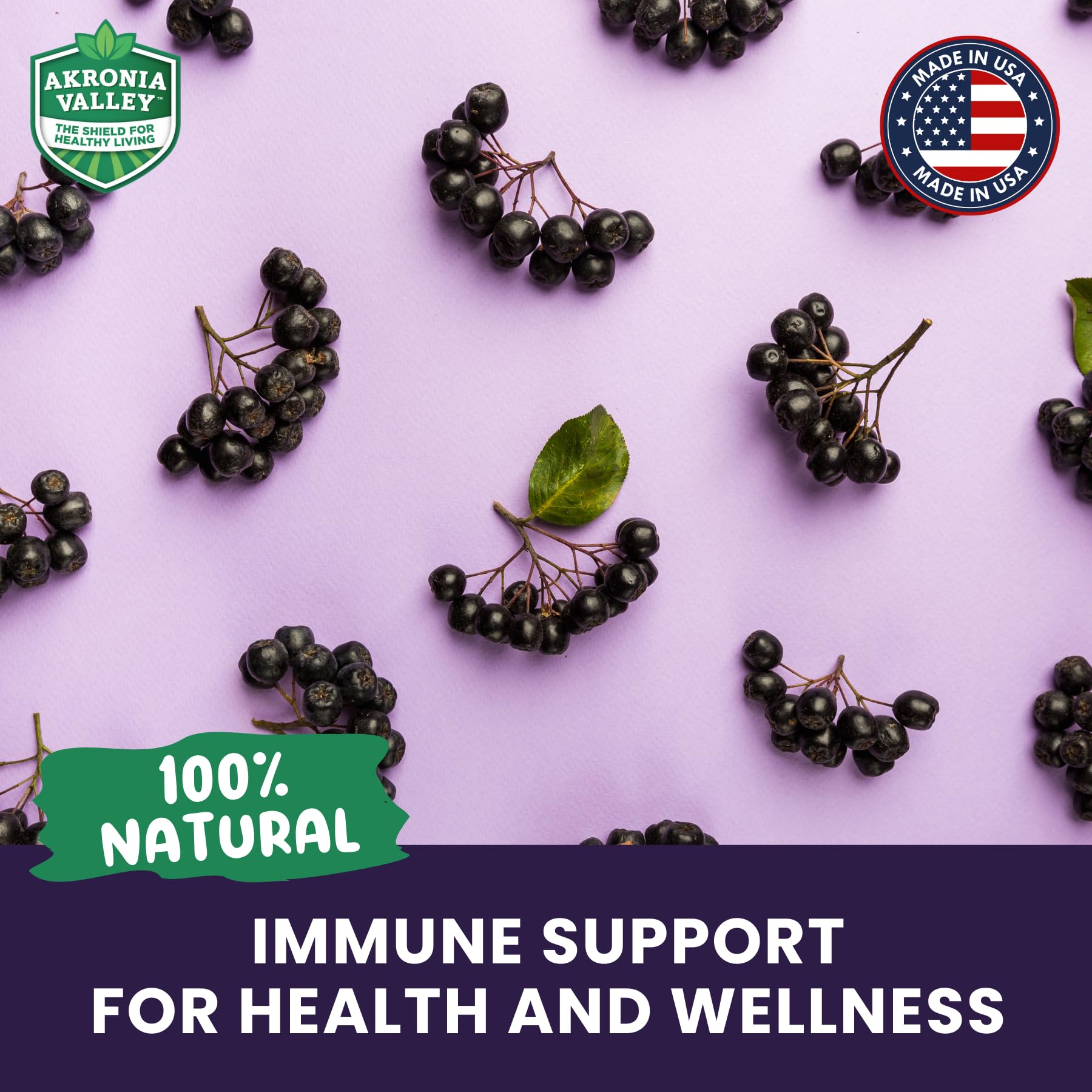 US-made gummies label—polyphenols and anthocyanins highlighted