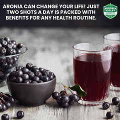 Akronia Valley Aronia Juice being poured into a glass for daily use.