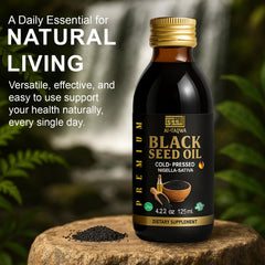 AL-TAQWA Black Seed Oil cap close-up showing secure seal for potency and freshness.
