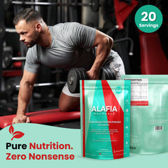 Alafia Naturals ready-to-drink shake during post-session cooldown.