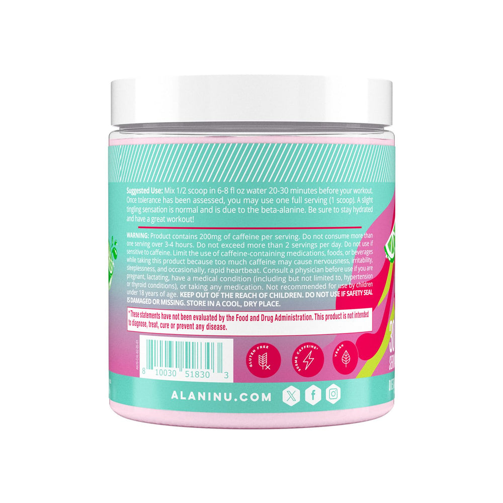 Alani Nu Cherry Twist closure keeps powder fresh between sessions.