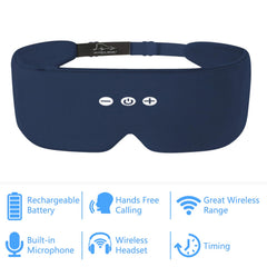 ALASKA BEAR Bluetooth eye mask navy adjustable strap for a secure, comfortable fit.