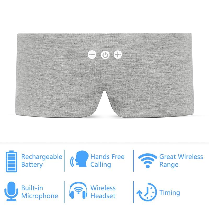ALASKA BEAR Bluetooth sleep band close-up showing thin speakers for night use.