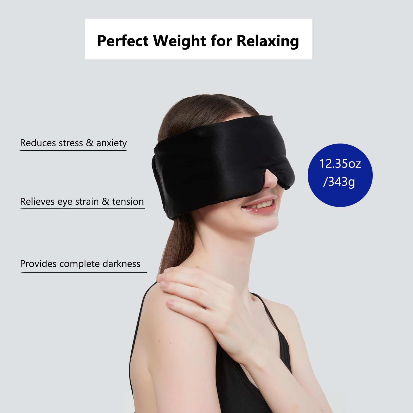 ALASKA BEAR weighted eye mask with precise fill for balanced pressure