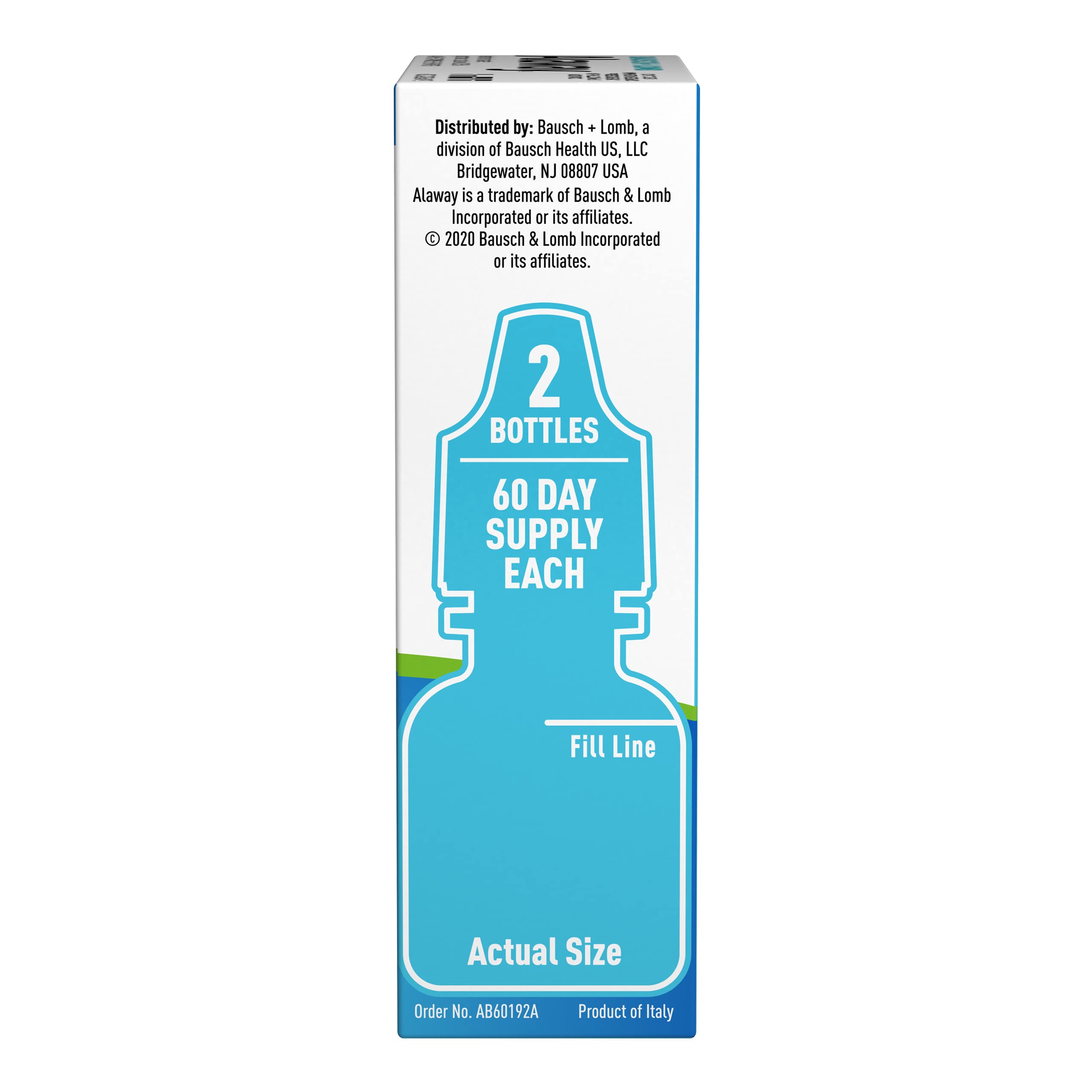 Alaway twin-pack packaging detail for travel and home use